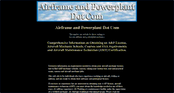 Desktop Screenshot of airframeandpowerplant.com