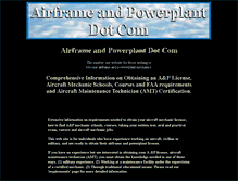 Tablet Screenshot of airframeandpowerplant.com